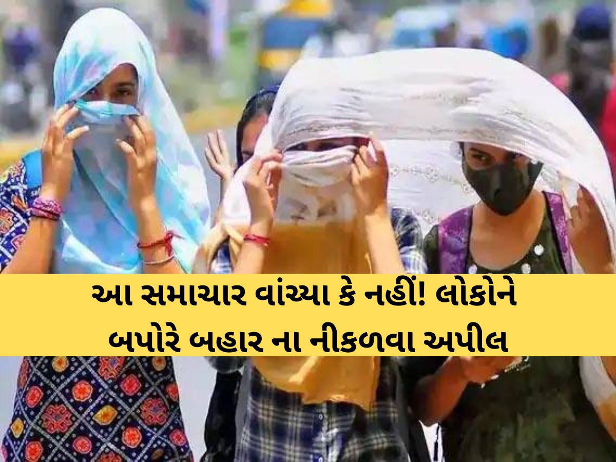 આવી કરાઈ છે ભયાનક આગાહી! ગુજરાતના આ વિસ્તારમાં બપોરે 1થી 5 બહાર ન નીકળવા અપીલ