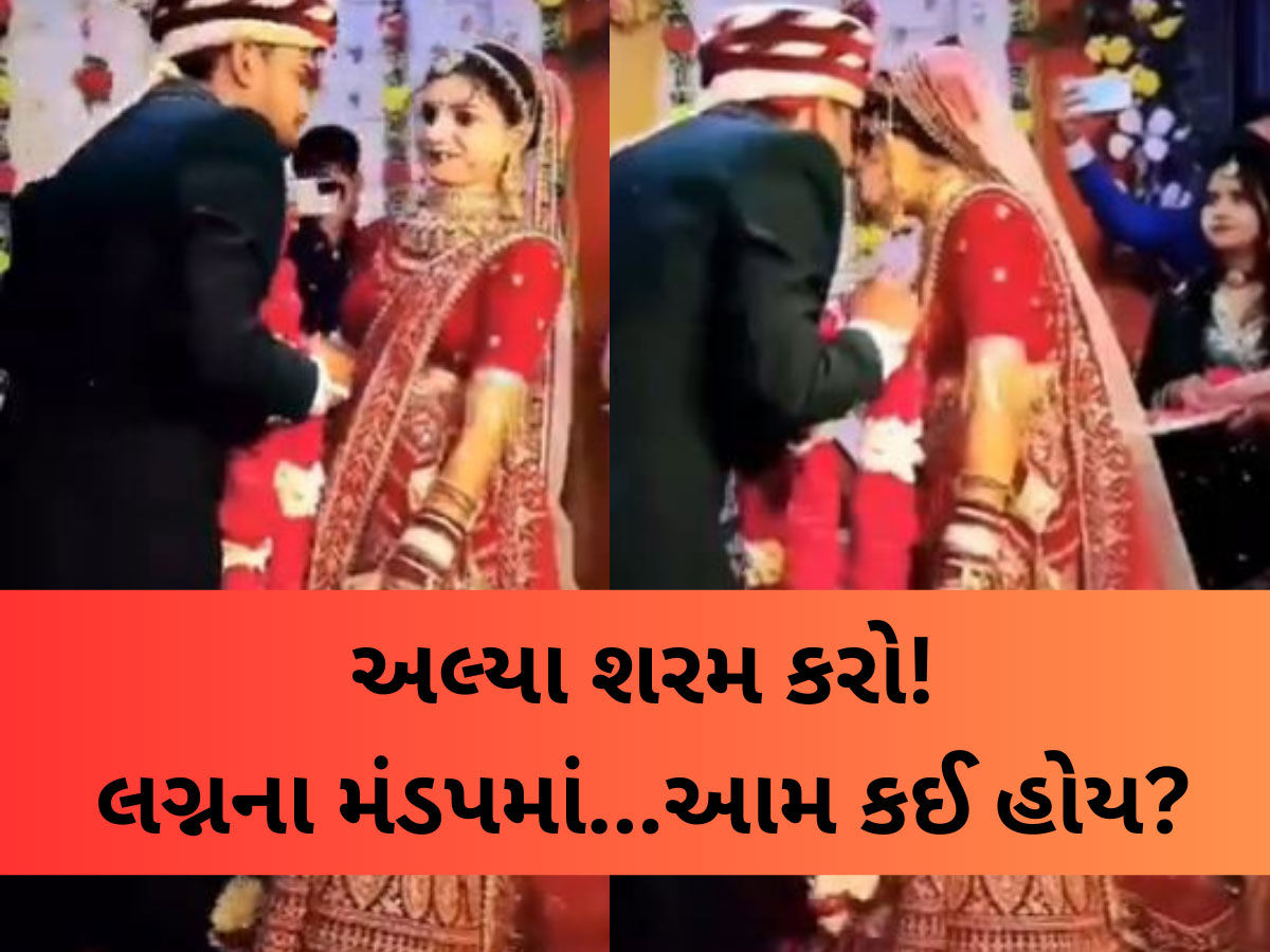 Viral Video: સુહાગરાત પહેલા જ બેકાબૂ થઈ ગયા દુલ્હેરાજા, આવું કરાય સ્ટેજ પર? દુલ્હન શરમથી લાલચોળ થઈ