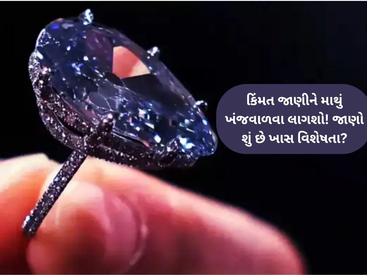 અત્યંત મૂલ્યવાન 'ગોલકોડાં' બ્લુ ડાયમંડની જીનેવામાં થશે હરાજી, ગુજરાતના આ મહારાજાની હતો શાન! અત્યંત મૂલ્યવાન 'ગોલકોડાં' બ્લુ ડાયમંડની જીનેવામાં થશે હરાજી, ગુજરાતના આ મહારાજાની હતો શાન!