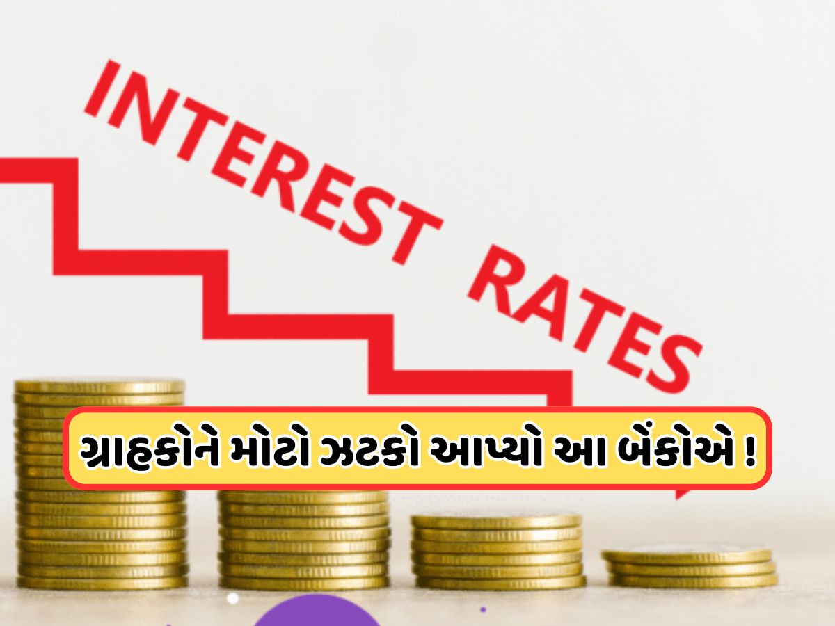 બચત ખાતામાં પૈસા રાખતા ગ્રાહકોને મોટો ઝટકો, આ મોટી બેંકોએ વ્યાજ દરમાં કર્યો ઘટાડો બચત ખાતામાં પૈસા રાખતા ગ્રાહકોને મોટો ઝટકો, આ મોટી બેંકોએ વ્યાજ દરમાં કર્યો ઘટાડો