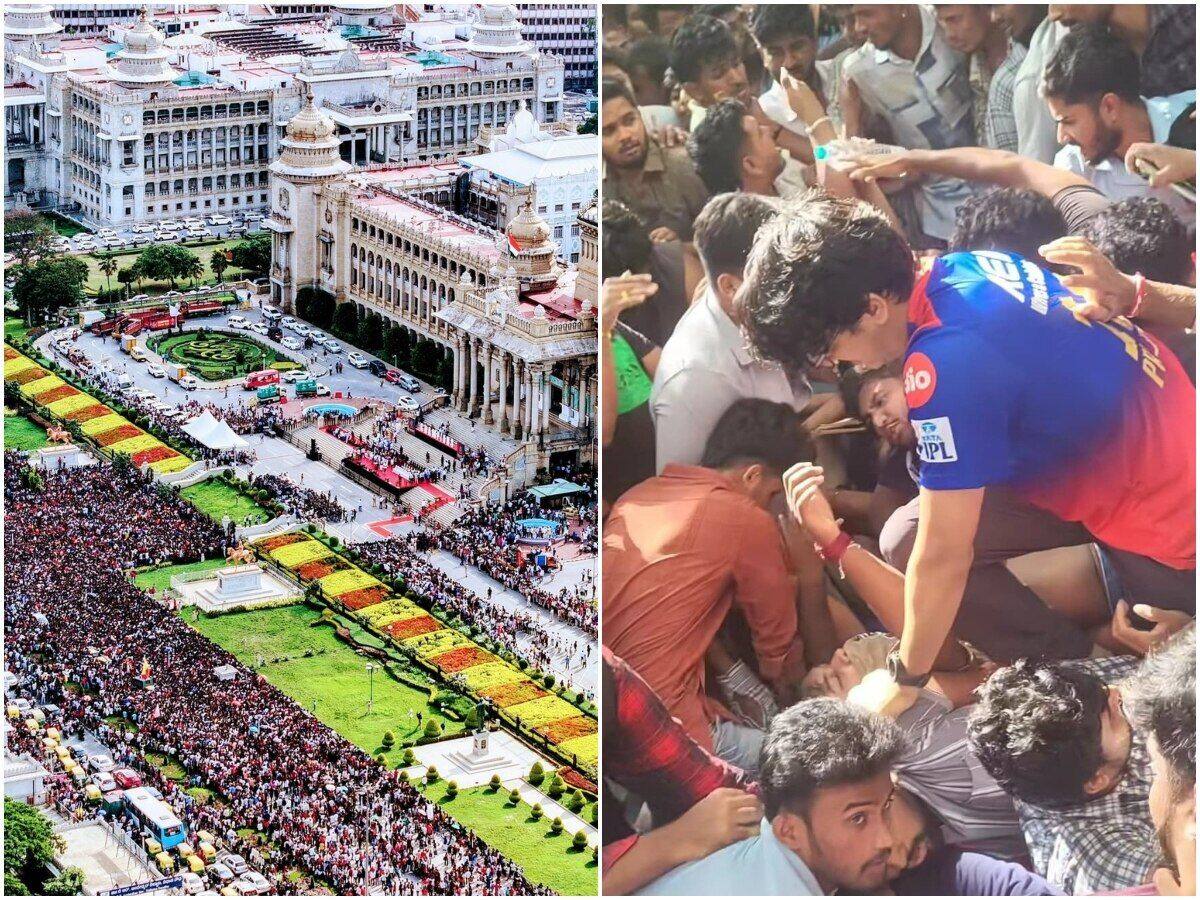 Chinnaswamy stadium stampede : RCBની વિજય પરેડ પહેલા ચિન્નાસ્વામી સ્ટેડિયમની બહાર ભાગદોડ, 11 લોકોના મોત