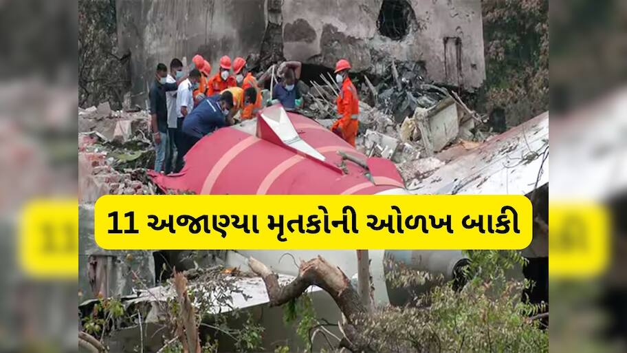  Ahmedabad plane crash: વિમાન દુર્ઘટનામાં પ્રવાસી સિવાયના 11 મૃતદેહો કોણ? ઓળખ માટે પોલીસે શરૂ કરી કવાયત