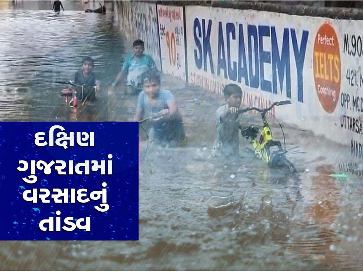 દક્ષિણ ગુજરાતમાં બારે મેઘ ખાંગા! આ તાલુકામાં આભ ફાટ્યું, જાણો કયા કેટલો પડ્યો વરસાદ? દક્ષિણ ગુજરાતમાં બારે મેઘ ખાંગા! આ તાલુકામાં આભ ફાટ્યું, જાણો કયા કેટલો પડ્યો વરસાદ?