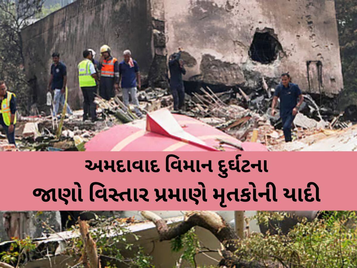 Ahmedabad Plane Crash Death: કયા જિલ્લામાં કેટલા લોકોના મોત થયા, જાણો વિસ્તાર પ્રમાણે મૃતકોની યાદી