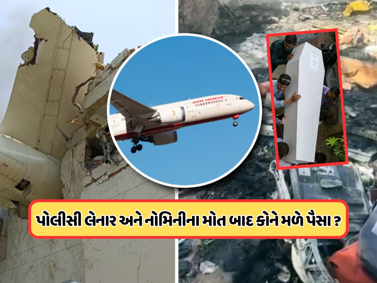 એર ઇન્ડિયા અકસ્માતમાં પોલિસી હોલ્ડર અને નોમિની બંનેનું મોત, હવે વીમાના પૈસા કોને મળશે? જાણો શું કહે છે કાયદો? એર ઇન્ડિયા અકસ્માતમાં પોલિસી હોલ્ડર અને નોમિની બંનેનું મોત, હવે વીમાના પૈસા કોને મળશે? જાણો શું કહે છે કાયદો?