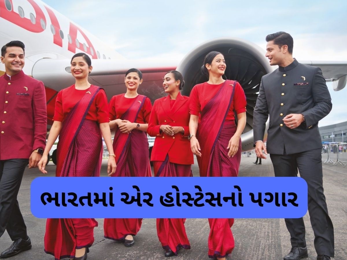 Air Hostess Salary: ગ્લેમરસ લાઇફની સાથે મોટી કમાણી, જાણો ભારતમાં એર હોસ્ટેસને કેટલો મળે છે પગાર Air Hostess Salary: ગ્લેમરસ લાઇફની સાથે મોટી કમાણી, જાણો ભારતમાં એર હોસ્ટેસને કેટલો મળે છે પગાર