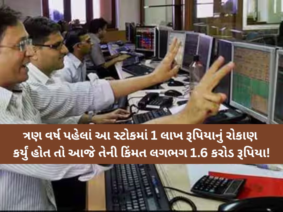 રોકાણકારોને જેકપોટ; 1 લાખ બન્યા 1.6 કરોડ! આ શેરે બનાવ્યો એક નવો રેકોર્ડ, જાણો કારણ રોકાણકારોને જેકપોટ; 1 લાખ બન્યા 1.6 કરોડ! આ શેરે બનાવ્યો એક નવો રેકોર્ડ, જાણો કારણ