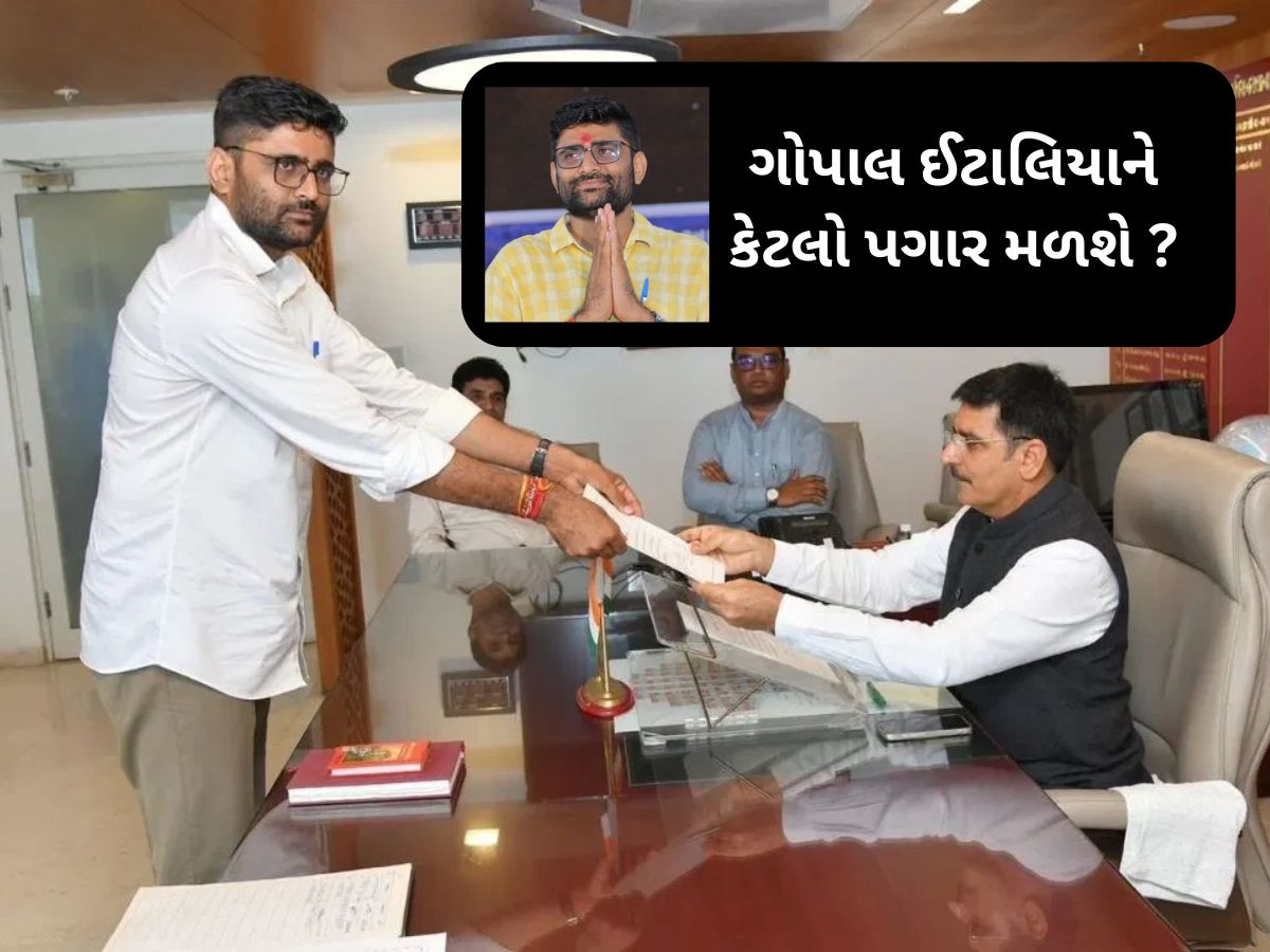 ગુજરાતના નવા બનેલા ધારાસભ્ય ગોપાલ ઈટાલિયાને આટલો પગાર મળશે, MLA ક્વાર્ટર્સ પણ મળશે ગુજરાતના નવા બનેલા ધારાસભ્ય ગોપાલ ઈટાલિયાને આટલો પગાર મળશે, MLA ક્વાર્ટર્સ પણ મળશે