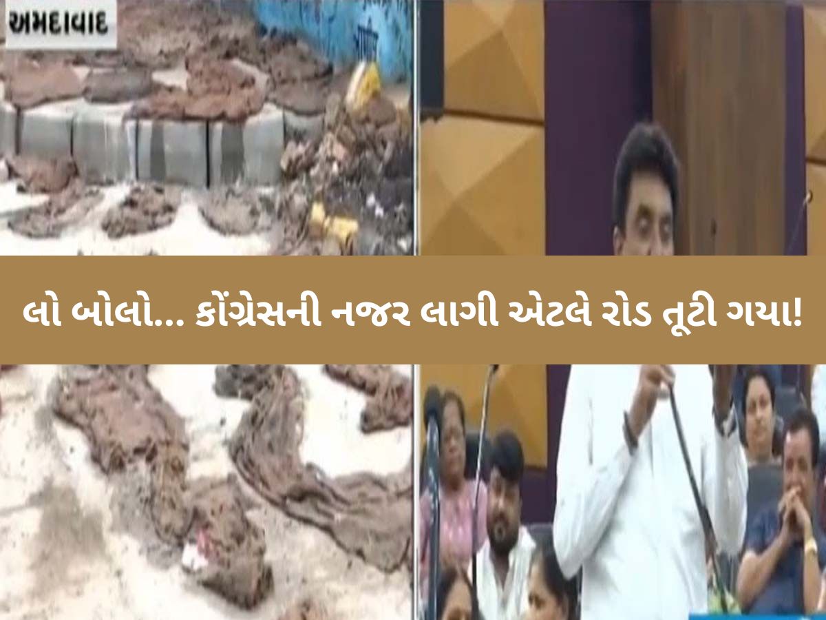 "કોંગ્રેસની નજર લાગી એટલે અમદાવાદમાં વ્હાઈટ ટોપિંગ રોડ તૂટી ગયા...", AMCના પૂર્વ રોડ કમિટી ચેરમેન "કોંગ્રેસની નજર લાગી એટલે અમદાવાદમાં વ્હાઈટ ટોપિંગ રોડ તૂટી ગયા...", AMCના પૂર્વ રોડ કમિટી ચેરમેન