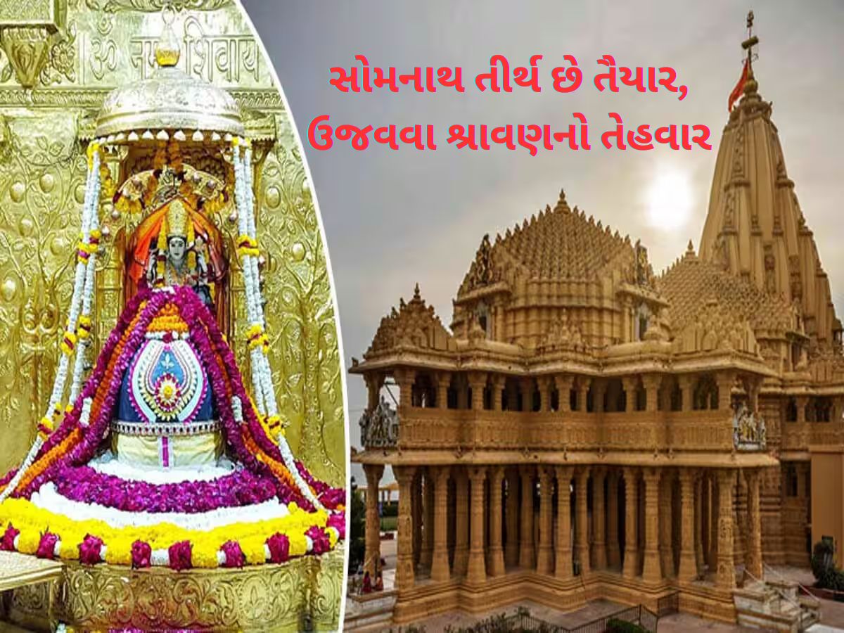 સોમનાથ મંદિરે ભક્તો માટે કરાઈ ખાસ વ્યવસ્થા, આવતીકાલથી શ્રાવણ માસનો પ્રારંભ સોમનાથ મંદિરે ભક્તો માટે કરાઈ ખાસ વ્યવસ્થા, આવતીકાલથી શ્રાવણ માસનો પ્રારંભ