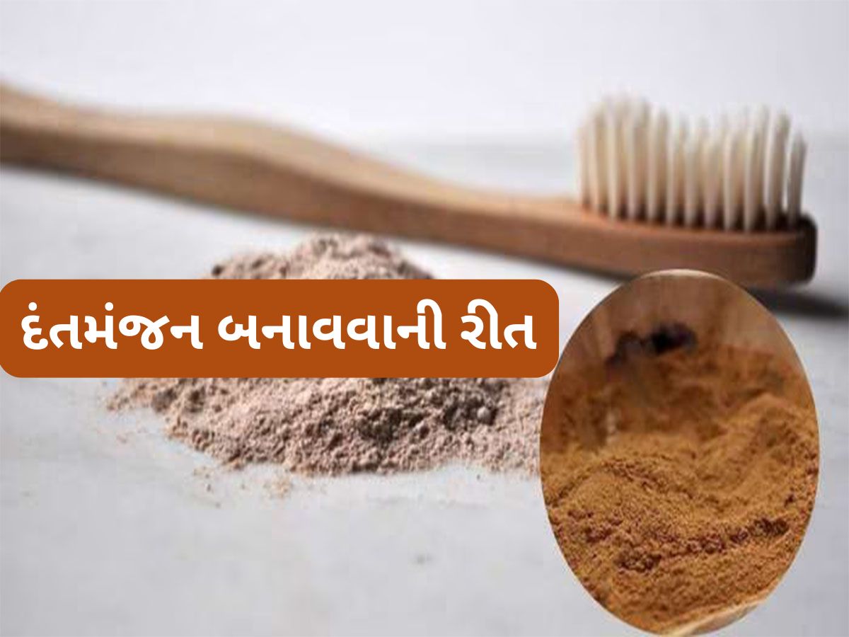 Dant Manjan: પેઢામાં સડો નહીં થાય અને દાંત પણ મોતી જેવા સફેદ રહેશે, ઘરે બનાવેલા દંતમંજનથી દાંત કરો સાફ Dant Manjan: પેઢામાં સડો નહીં થાય અને દાંત પણ મોતી જેવા સફેદ રહેશે, ઘરે બનાવેલા દંતમંજનથી દાંત કરો સાફ