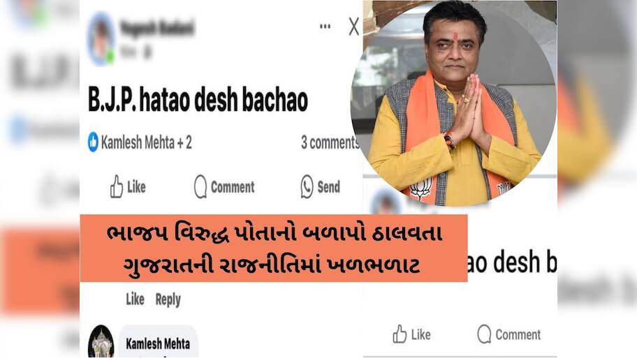 'BJP હટાવો દેશ બચાવો', ભાવનગરના સિનિયર ભાજપ નેતાની વિવાદિત પોસ્ટ, પાર્ટી વિરુદ્ધ બળાપો ઠાલવ્યો!