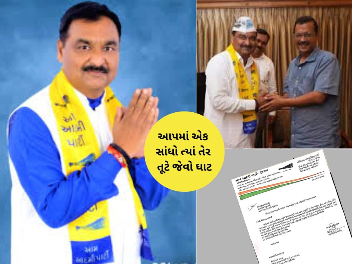 આમ આદમી પાર્ટીમાં મોટી વિકેટ પડી, ગાંધીનગરના આ નેતાએ આપ્યું રાજીનામું 