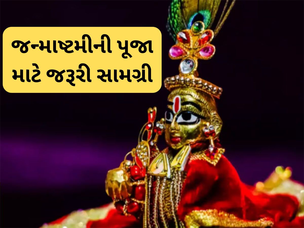 Janmashtami 2025: જન્માષ્ટમીની પૂજામાં આ સામગ્રીઓની જરૂર પડે, લીસ્ટ અનુસાર વસ્તુઓ લઈ કરી લો પૂજાની તૈયારી Janmashtami 2025: જન્માષ્ટમીની પૂજામાં આ સામગ્રીઓની જરૂર પડે, લીસ્ટ અનુસાર વસ્તુઓ લઈ કરી લો પૂજાની તૈયારી