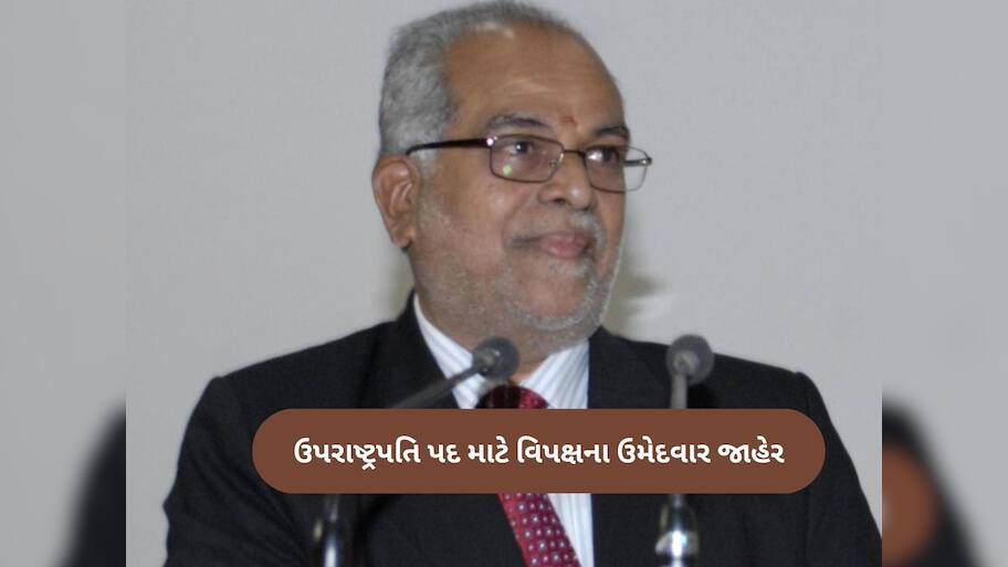 B Sudershan Reddy:  વિપક્ષે જાહેર કર્યા ઉપરાષ્ટ્રપતિ પદના ઉમેદવાર, જાણો કોણ છે સુદર્શન રેડ્ડી?