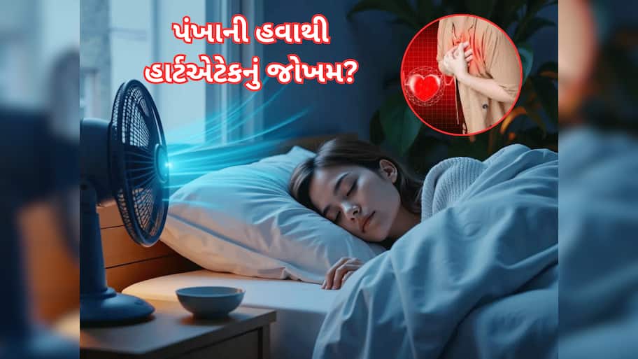 પંખો ચાલુ રાખીને સૂવાથી હાર્ટ એટેકનું જોખમ વધે ખરું? ખાસ જાણો નહીં તો પસ્તાશો 