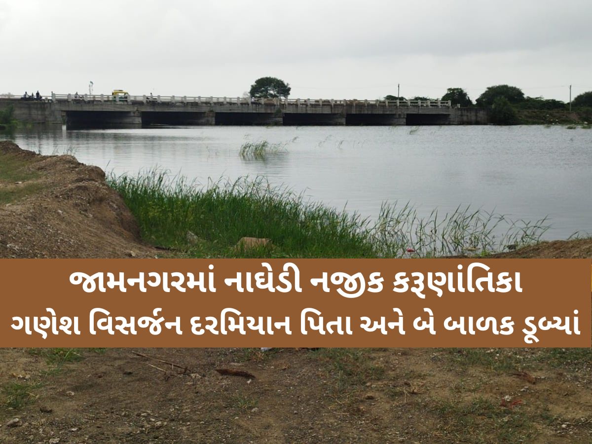 જામનગરમાં ગણેશ વિસર્જન દરમિયાન મોટી કરૂણાંતિકા: પિતા અને બે પુત્રોના ડૂબવાથી મોત જામનગરમાં ગણેશ વિસર્જન દરમિયાન મોટી કરૂણાંતિકા: પિતા અને બે પુત્રોના ડૂબવાથી મોત