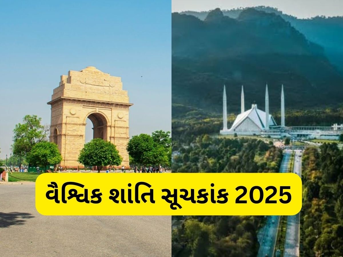 Global Peace Index 2025: દુનિયાનો સૌથી શાંત દેશ કયો? જાણો કેટલામું છે ભારતનું સ્થાન Global Peace Index 2025: દુનિયાનો સૌથી શાંત દેશ કયો? જાણો કેટલામું છે ભારતનું સ્થાન