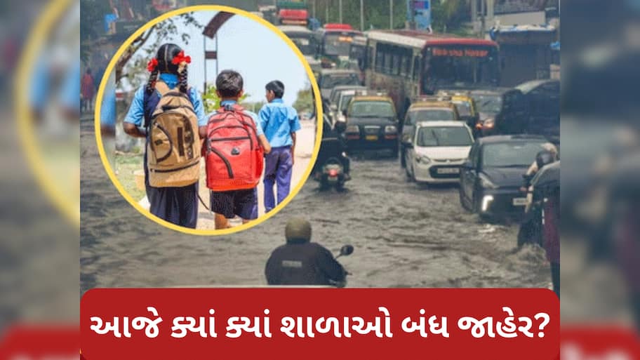 Heavy Rain Alert: ભારે વરસાદનું રેડ એલર્ટ! શાળાઓ બંધ, જાણો આજે ક્યાં ક્યાં શાળાઓમાં રજા જાહેર