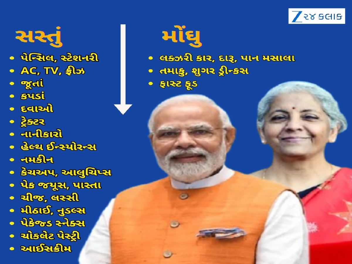 ઘી-પનીર, ફ્રિજ સસ્તા થશે, મોંઘા સામાનોનું લિસ્ટ પણ તૈયાર, જાણો GST બેઠકની તમારા બજેટ પર શું થશે અસર ઘી-પનીર, ફ્રિજ સસ્તા થશે, મોંઘા સામાનોનું લિસ્ટ પણ તૈયાર, જાણો GST બેઠકની તમારા બજેટ પર શું થશે અસર
