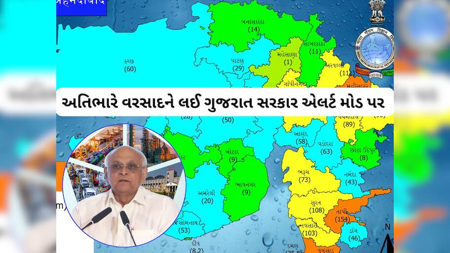 ગુજરાતમાં 6 જિલ્લામાં રેડ એલર્ટ, અતિભારે વરસાદની આગાહી : સરકારે આપ્યો આ આદેશ