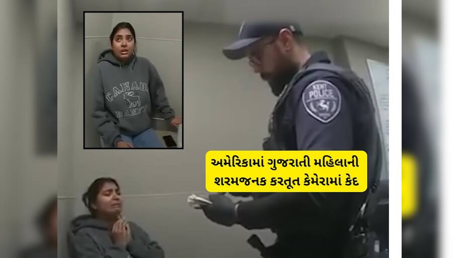 અમેરિકાના સ્ટોરમાં ચોરી કરતી પકડાઈ ગુજરાતી મહિલા, પોલીસ સામે રડીને માફી માંગતો વીડિયો આવ્યો સામે 