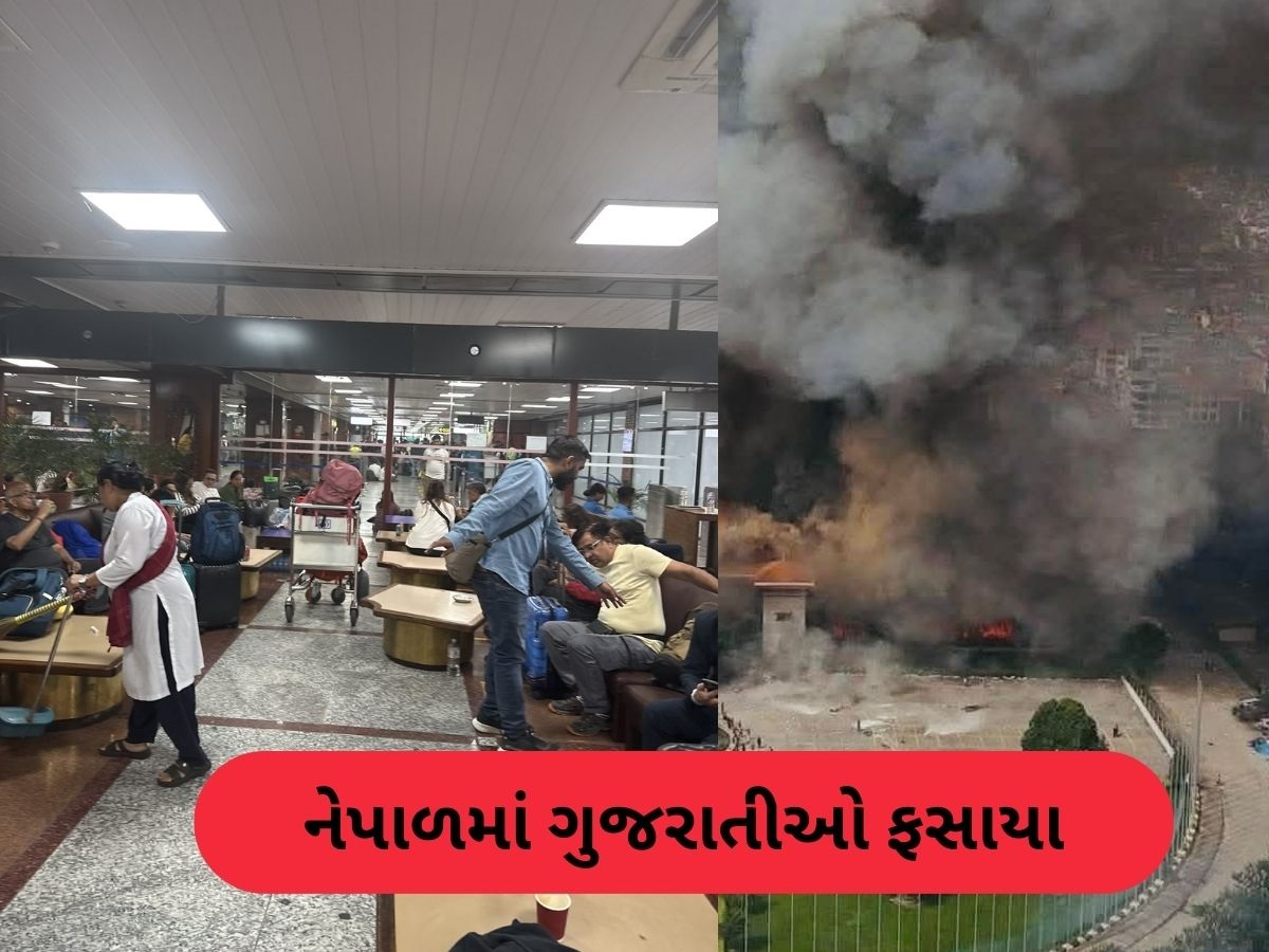 Nepal Protest: નેપાળમાં પ્રદર્શન વચ્ચે વિમાન સેવાને અસર, કાઠમંડુમાં ફસાયા 18 ગુજરાતીઓ Nepal Protest: નેપાળમાં પ્રદર્શન વચ્ચે વિમાન સેવાને અસર, કાઠમંડુમાં ફસાયા 18 ગુજરાતીઓ