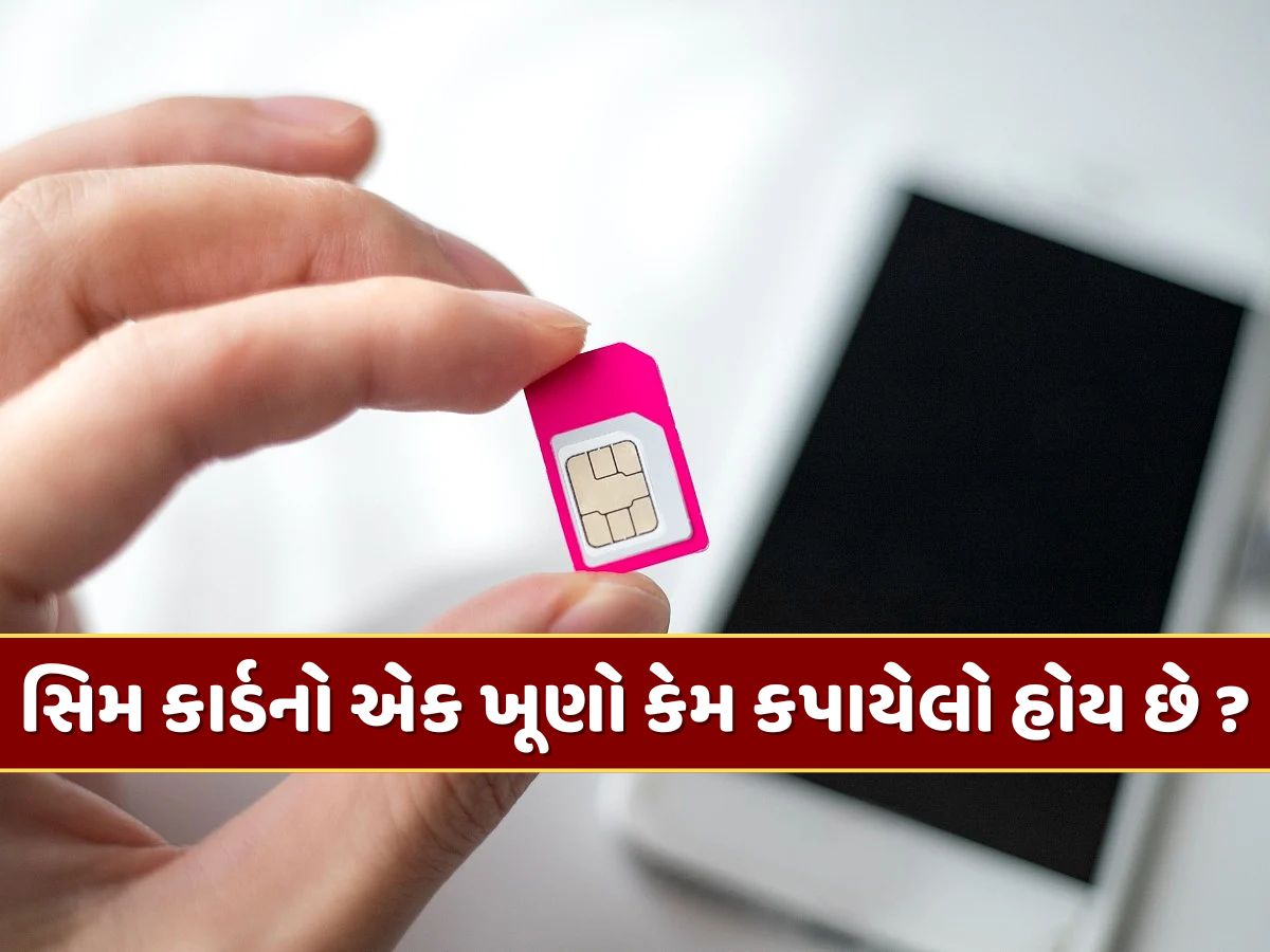 સિમ કાર્ડનો એક ખૂણો કેમ કપાયેલો હોય છે ? 99 ટકા લોકો નહીં જાણતા હોય જવાબ સિમ કાર્ડનો એક ખૂણો કેમ કપાયેલો હોય છે ? 99 ટકા લોકો નહીં જાણતા હોય જવાબ