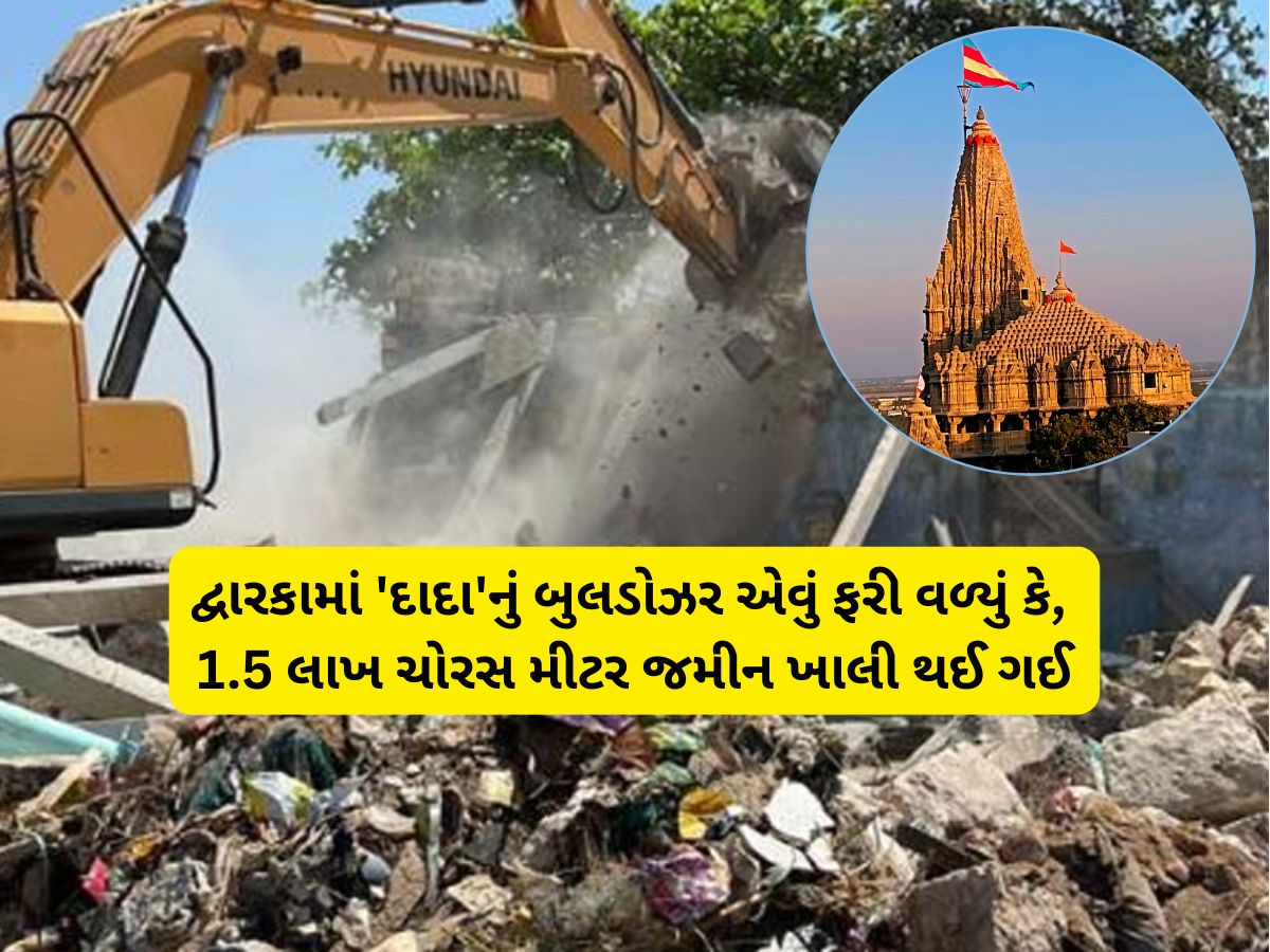 કૃષ્ણનગરી દ્વારકામાં સરકારનું મેગા ડિમોલિશન મિશન સક્સેસફુલ : 316 કરોડ કિંમતની જમીન ખાલી થઈ કૃષ્ણનગરી દ્વારકામાં સરકારનું મેગા ડિમોલિશન મિશન સક્સેસફુલ : 316 કરોડ કિંમતની જમીન ખાલી થઈ
