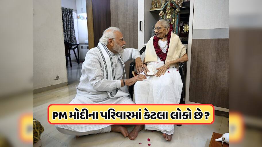 પ્રધાનમંત્રીના પરિવારમાં કેટલા સભ્યો છે? અહીં જુઓ PM Modi Family Tree