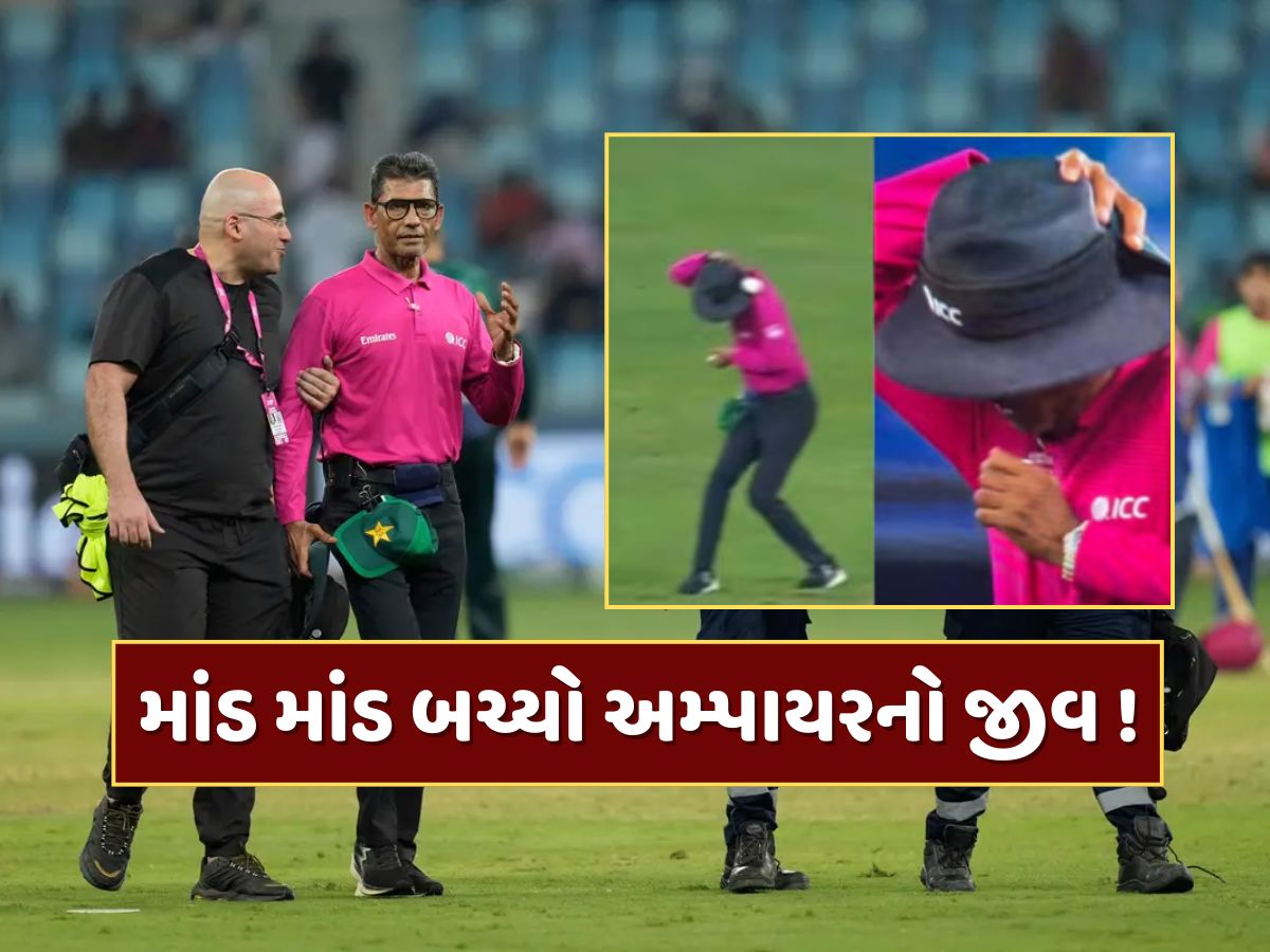 Video : માંડ માંડ બચ્યો અમ્પાયરનો જીવ! છોડવું પડ્યું મેદાન...પાકિસ્તાનીઓએ આ શું કર્યું ? Video : માંડ માંડ બચ્યો અમ્પાયરનો જીવ! છોડવું પડ્યું મેદાન...પાકિસ્તાનીઓએ આ શું કર્યું ?