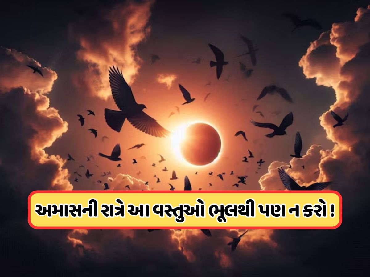 હળવાશમાં ન લેતા આજની રાત... અમાવસ્યા અને સૂર્યગ્રહણનો પડછાયો, જીવનમાં જોખમ લાવી શકે છે આ ભૂલો! હળવાશમાં ન લેતા આજની રાત... અમાવસ્યા અને સૂર્યગ્રહણનો પડછાયો, જીવનમાં જોખમ લાવી શકે છે આ ભૂલો!