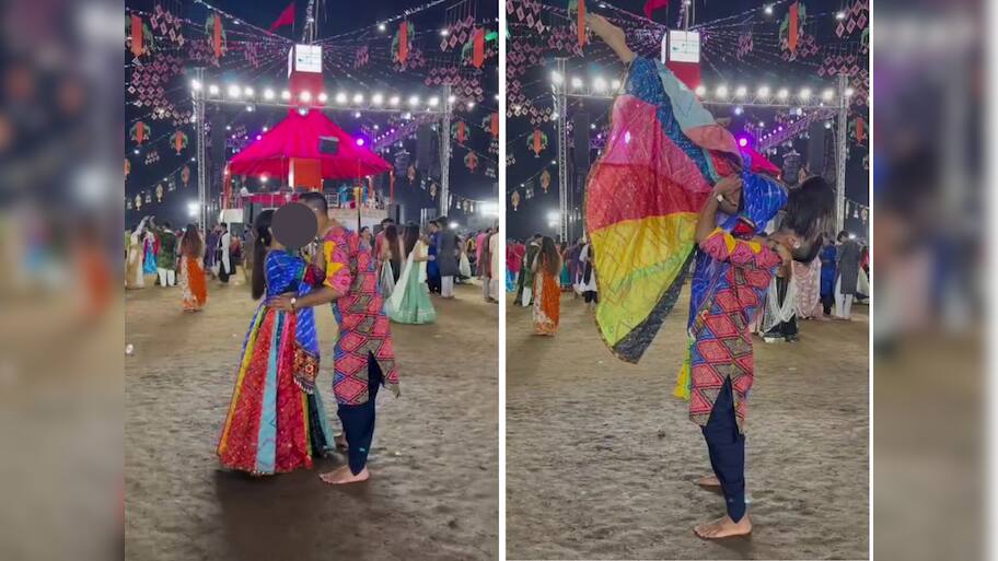 ગરબામાં ચુંબન કરનાર કપલ ઓસ્ટ્રેલિયાનું NRI નીકળ્યું! પોલીસે માફીનામું લખાવ્યું 