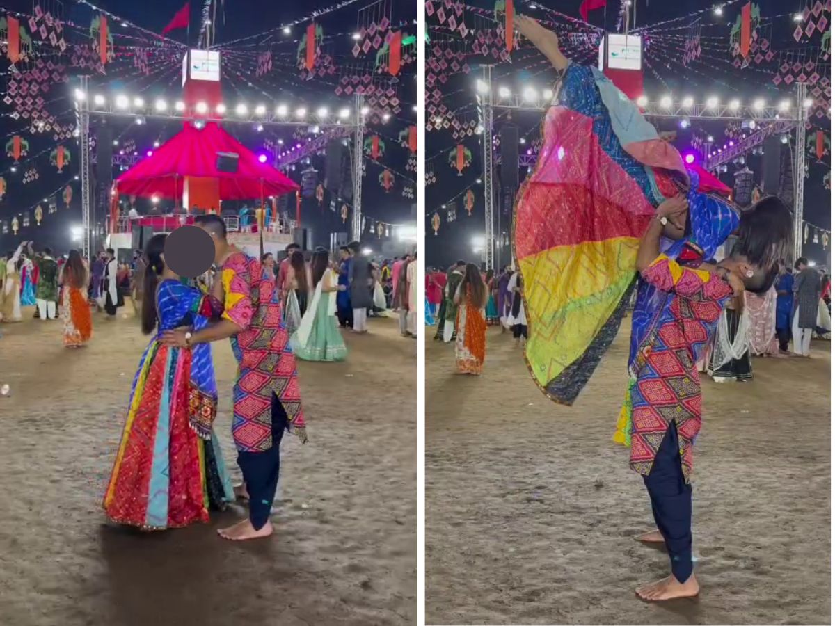 ગરબામાં ચુંબન કરનાર કપલ ઓસ્ટ્રેલિયાનું NRI નીકળ્યું! પોલીસે માફીનામું લખાવ્યું ગરબામાં ચુંબન કરનાર કપલ ઓસ્ટ્રેલિયાનું NRI નીકળ્યું! પોલીસે માફીનામું લખાવ્યું