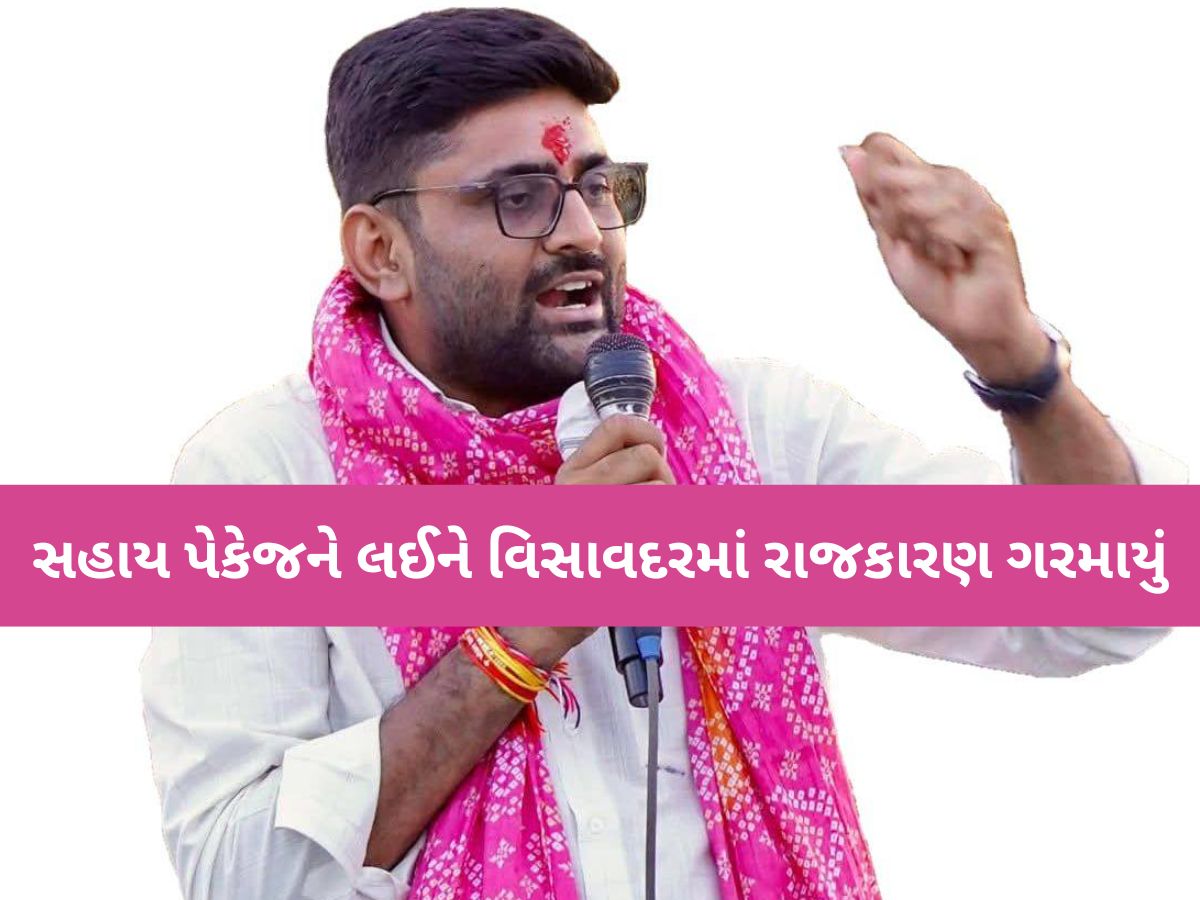 ગુજરાત સરકારના ખેડૂત સહાય પેકેજ પર વિસાવદરમાં વિરોધાભાસ: MLA 'નારાજ', APMC ચેરમેન 'ખુશ'