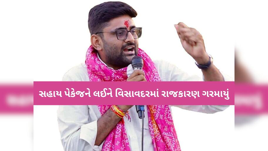 ગુજરાત સરકારના ખેડૂત સહાય પેકેજ પર વિસાવદરમાં વિરોધાભાસ: MLA 'નારાજ', APMC ચેરમેન 'ખુશ'