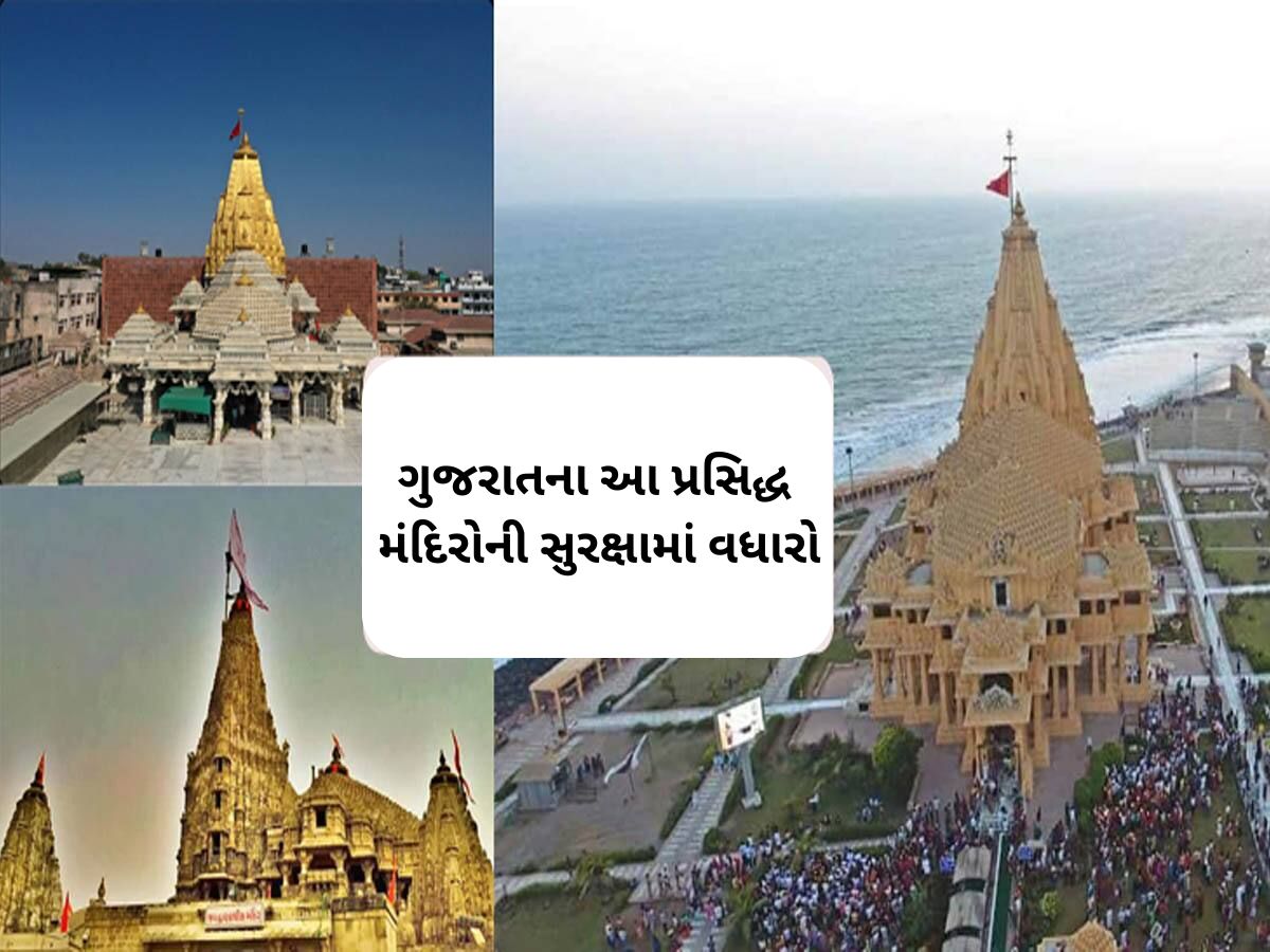 ગુજરાતમાં હાઈએલર્ટ વચ્ચે આ મંદિરોની સુરક્ષા વધારાઈ, દરેક પ્રવાસીનું થઈ રહ્યું છે ચેકિંગ ગુજરાતમાં હાઈએલર્ટ વચ્ચે આ મંદિરોની સુરક્ષા વધારાઈ, દરેક પ્રવાસીનું થઈ રહ્યું છે ચેકિંગ