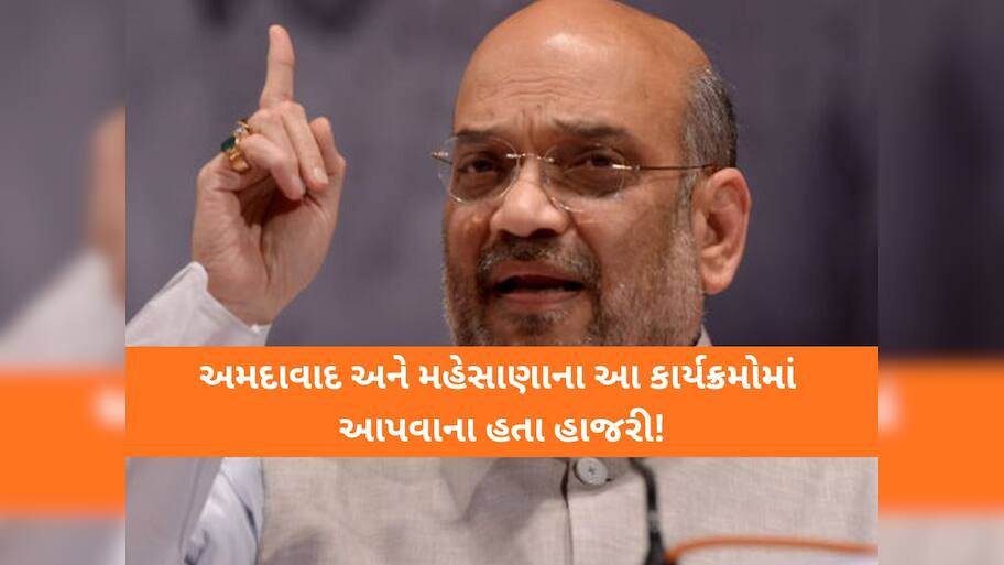 કેન્દ્રિય ગૃહમંત્રી અમિત શાહનો ગુજરાત પ્રવાસ રદ: વિડીયો કોન્ફરન્સથી મહેસાણાના કાર્યક્રમમાં જોડાશે!