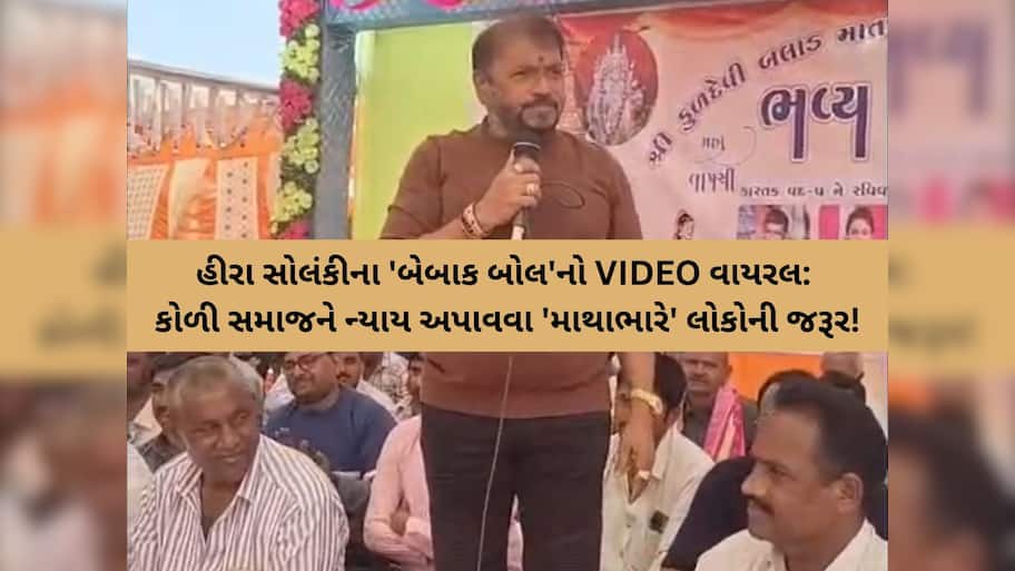 'અમારા જેવા માથાભારે લોકો પણ કોળી સમાજને જોઈશે', MLA હીરા સોલંકીના 'બેબાક બોલ'નો VIDEO વાયરલ 