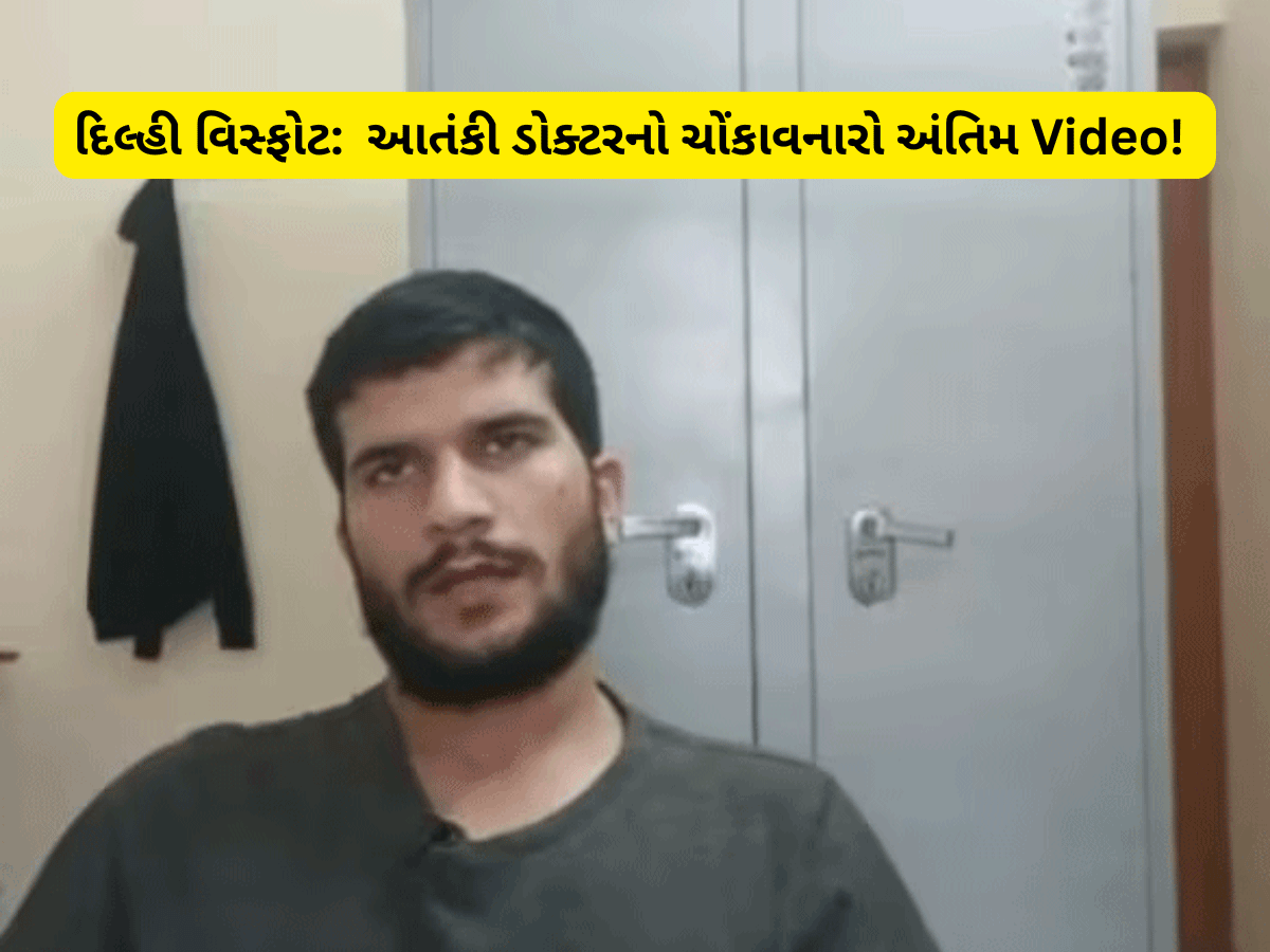 Dr Umar Video: આતંકી ડોક્ટર ઉમરનો એક્સક્લુઝિવ ધડાકા પહેલાનો અંતિમ Video! તેની વાતો સાંભળી હચમચી જશો Dr Umar Video: આતંકી ડોક્ટર ઉમરનો એક્સક્લુઝિવ ધડાકા પહેલાનો અંતિમ Video! તેની વાતો સાંભળી હચમચી જશો
