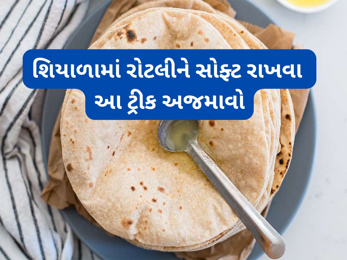 Cooking Hacks: ઠંડી થયા પછી પણ રોટલી સોફ્ટ રહેશે, શિયાળામાં રોટલીને કલાકો સુધી ફ્રેશ રાખવાનું સીક્રેટ જાણો Cooking Hacks: ઠંડી થયા પછી પણ રોટલી સોફ્ટ રહેશે, શિયાળામાં રોટલીને કલાકો સુધી ફ્રેશ રાખવાનું સીક્રેટ જાણો