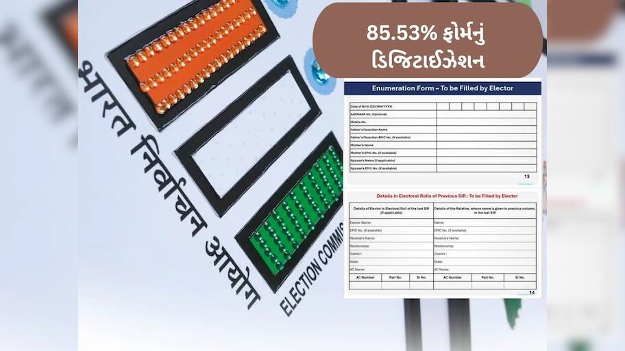  SIR ગણતરી ફોર્મના ડિજિટાઈઝેશનની કામગીરીમાં મોટા શહેરોને પછાડી ગુજરાતનો આ જિલ્લો મોખરે