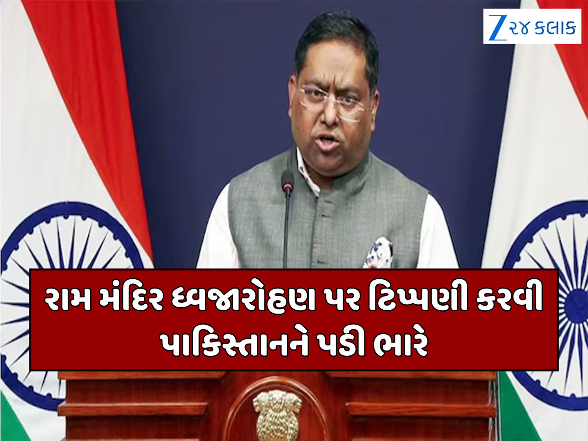 'અમને લેક્ચર ના આપે પાકિસ્તાન...' રામ મંદિર કાર્યક્રમ પર કરેલ ટિપ્પણી મામલે ભારતે આપ્યો જબડાતોડ જવાબ 'અમને લેક્ચર ના આપે પાકિસ્તાન...' રામ મંદિર કાર્યક્રમ પર કરેલ ટિપ્પણી મામલે ભારતે આપ્યો જબડાતોડ જવાબ