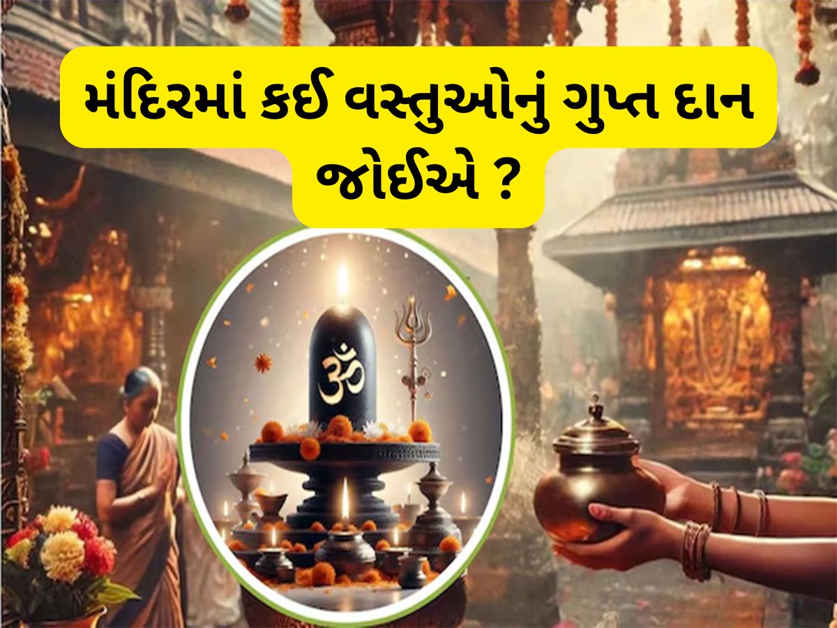 Gupt Daan: મંદિરમાં આ વસ્તુઓનું ગુપ્તદાન કરવું સૌથી શુભ, મોટામાં મોટું સંકટ પણ આ દાનથી ટળી જાય, ભાગ્યનો સાથ મળવા લાગશે Gupt Daan: મંદિરમાં આ વસ્તુઓનું ગુપ્તદાન કરવું સૌથી શુભ, મોટામાં મોટું સંકટ પણ આ દાનથી ટળી જાય, ભાગ્યનો સાથ મળવા લાગશે