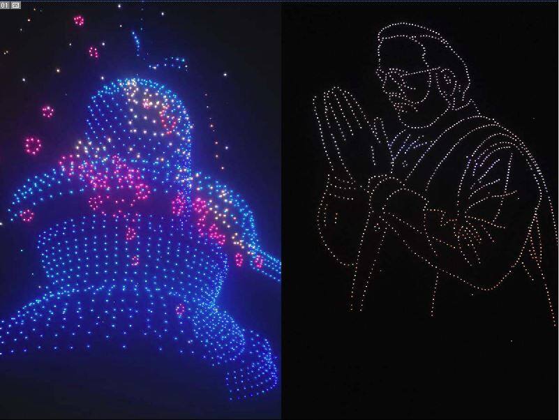 A grand drone show with 3000 drones in the Somnath temple complex; Pilgrims  were mesmerized | સોમનાથ મંદિર પરિસરમાં 3000 ડ્રોનથી ભવ્ય ડ્રોન શો;  યાત્રિકો મંત્રમુગ્ધ, ભવ્ય આતશબાજીથી ...