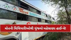 મોતની ચિચિયારીઓથી ગૂંજ્યો મહેસાણા હાઈ-વે; બસ ડિવાઈડર કૂદી ટ્રક સાથે અથડાઈ, 2ના મોત