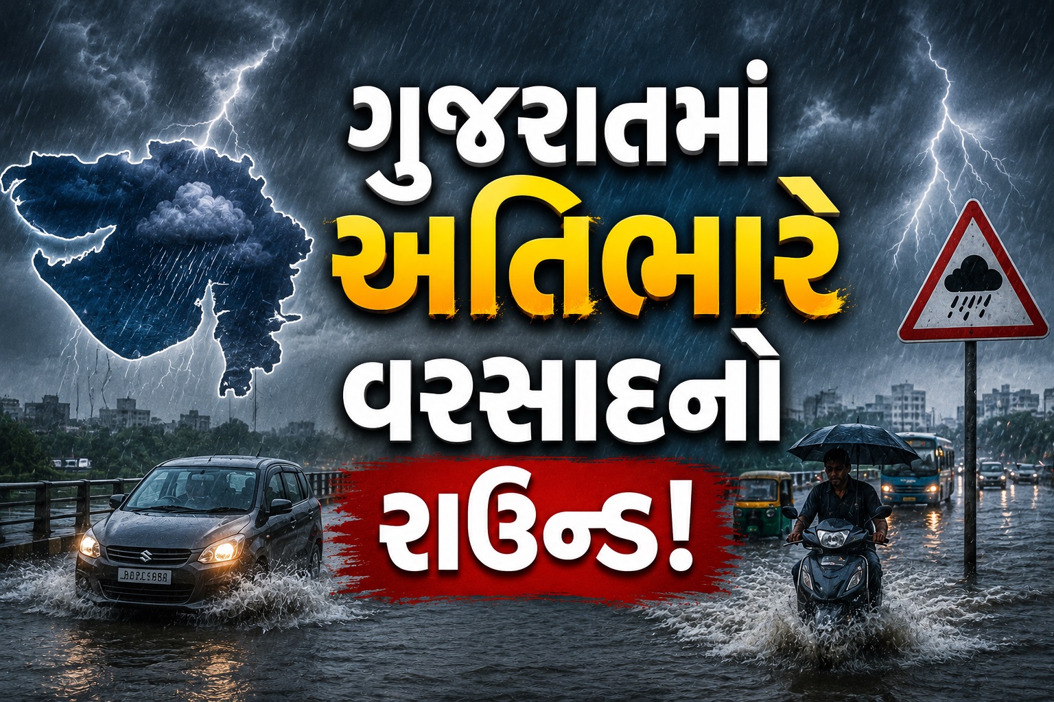 ઉત્તર-દક્ષિણ ગુજરાતમાં મેઘ મહેર, 30 જુલાઈ અને 1 ઓગસ્ટે ભારેથી અતિભારે વરસાદની ચેતવણી; બે દિવસ યલો અલર્ટ