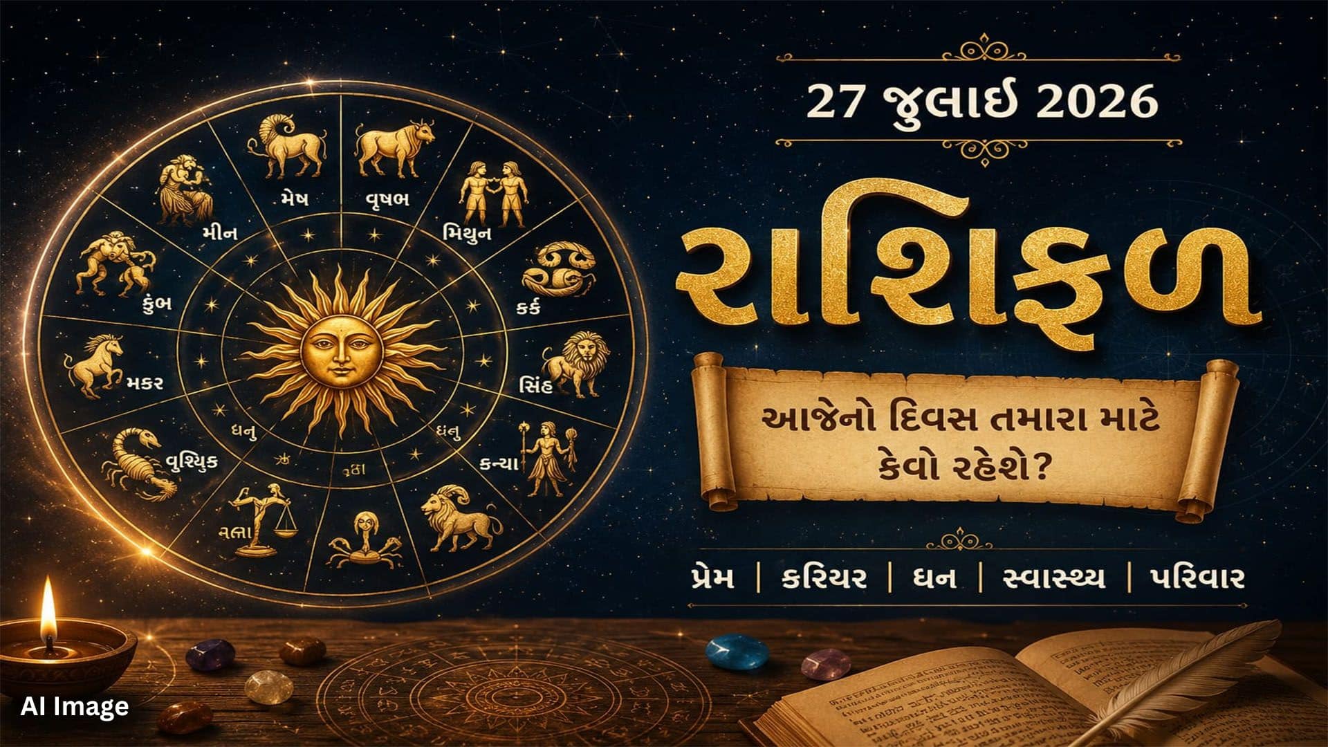 27 જુલાઈનું રાશિફળ: મેષથી મીન સુધીની આગાહી