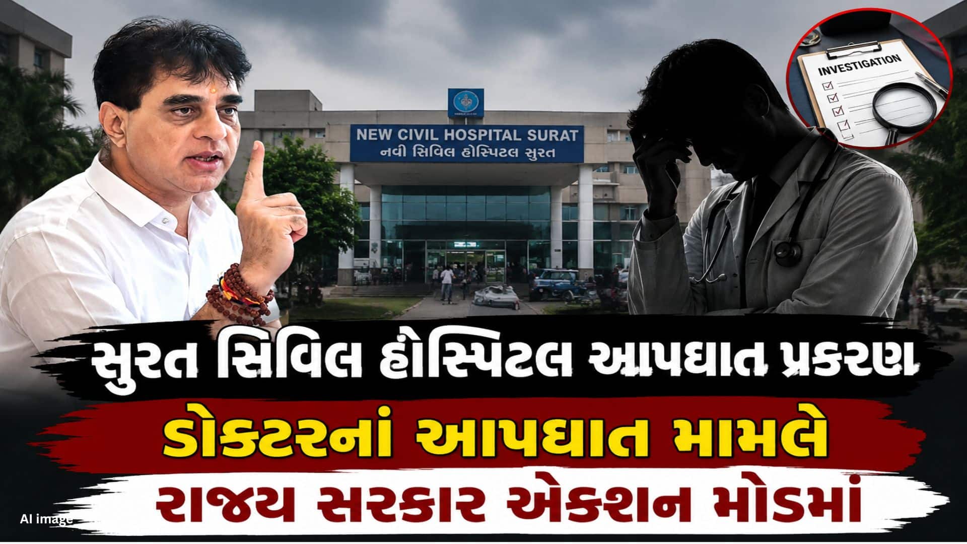 સુરત સિવિલમાં રેસિડેન્ટ ડોક્ટરની આત્મહત્યા, તપાસના આદેશ