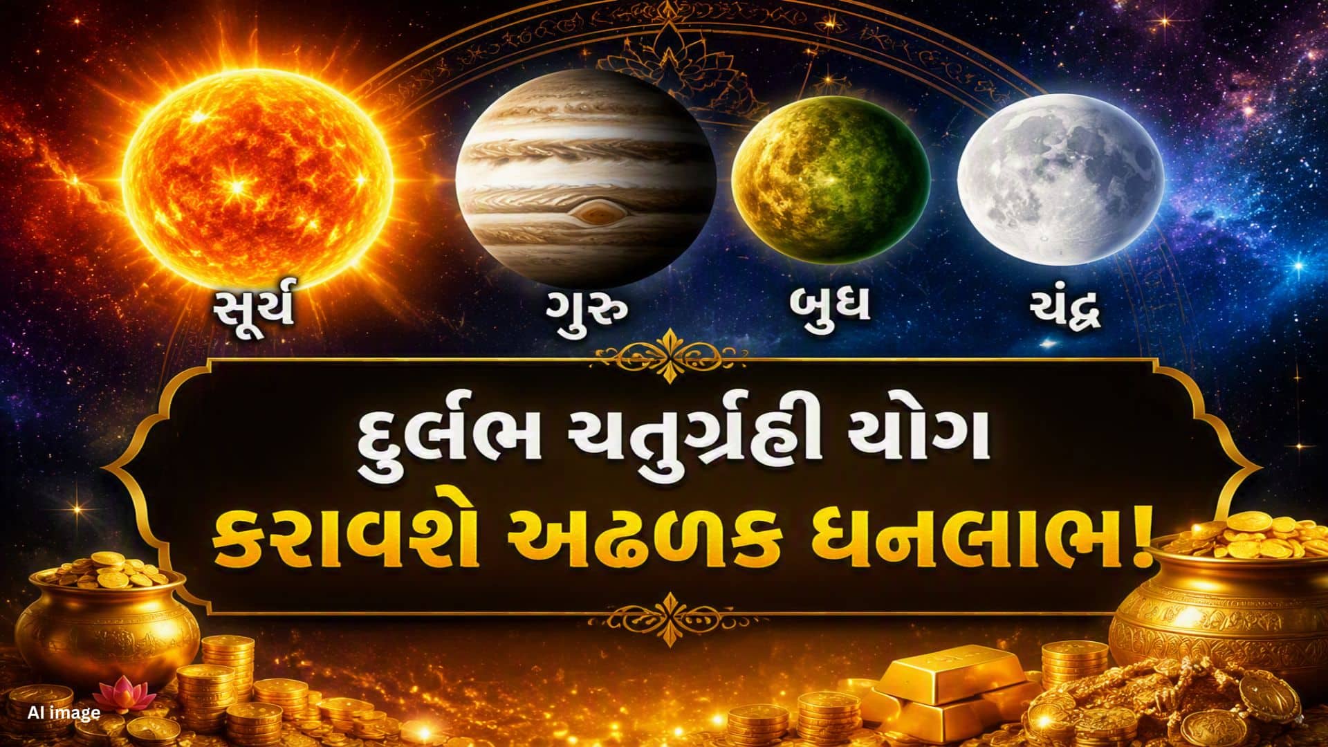 શ્રાવણ પહેલા 4 રાશિઓ માટે ચતુર્ગ્રહી યોગ શુભ